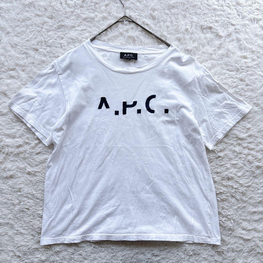 ✨大人気✨ A.P.C.（アーペーセー） ロゴ刺繍入りホワイトT