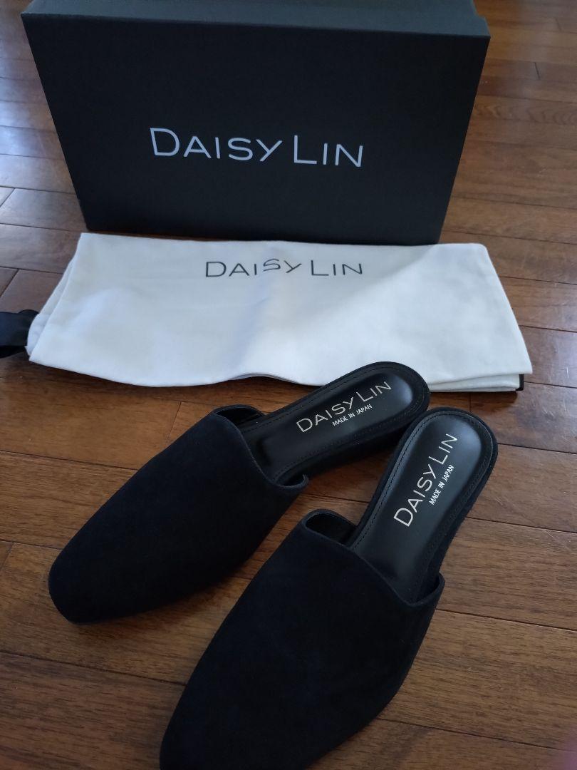 【未使用品】DAISY LIN ブラック 厚底 刺繍スリッポン 37 未使用品】DAISY LIN ブラック 厚底 刺繍スリッポン 37