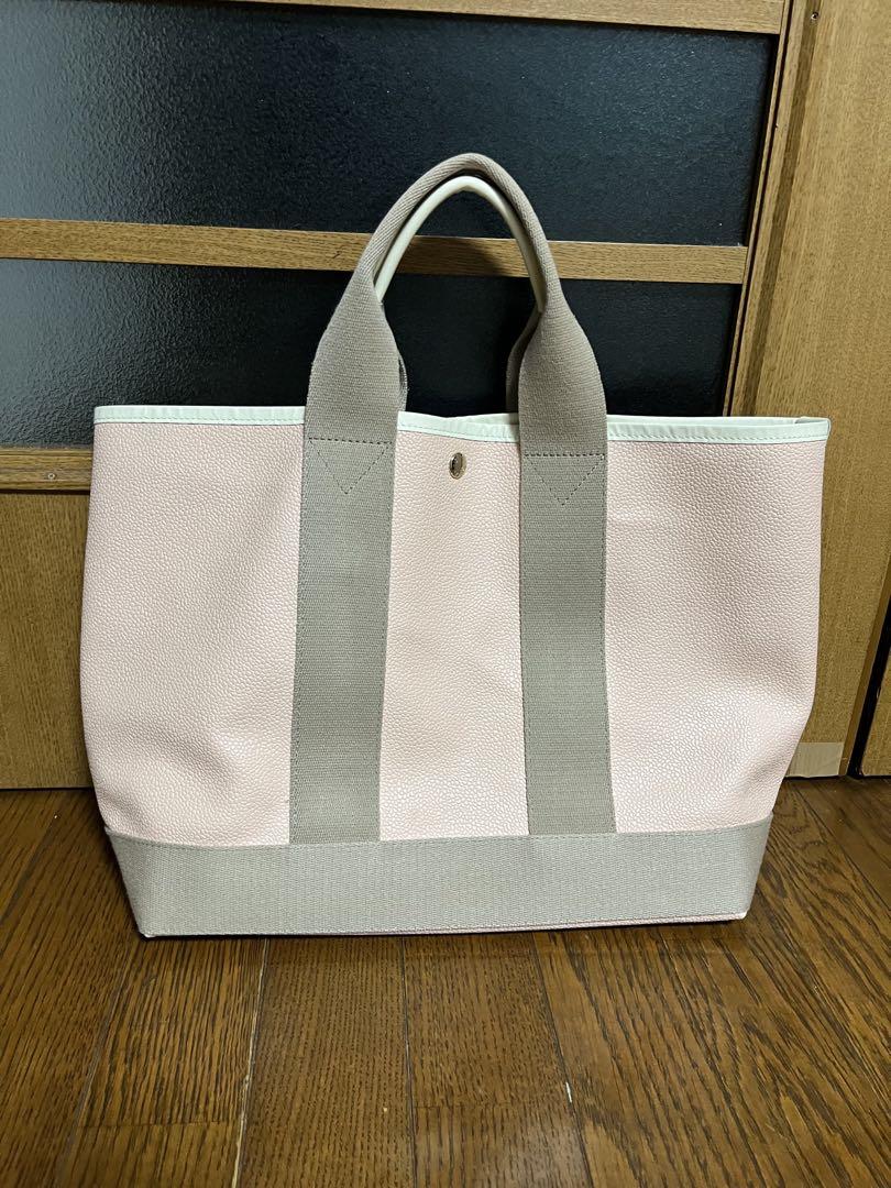 美品　トプカピ　トートバッグ ピンク　グレー　A4サイズ入ります　TOPKAPI