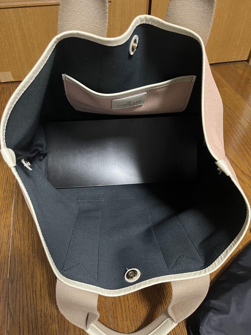 美品　トプカピ　トートバッグ ピンク　グレー　A4サイズ入ります　TOPKAPI 美品 トプカピ トートバッグ ピンク グレー A4サイズ入ります