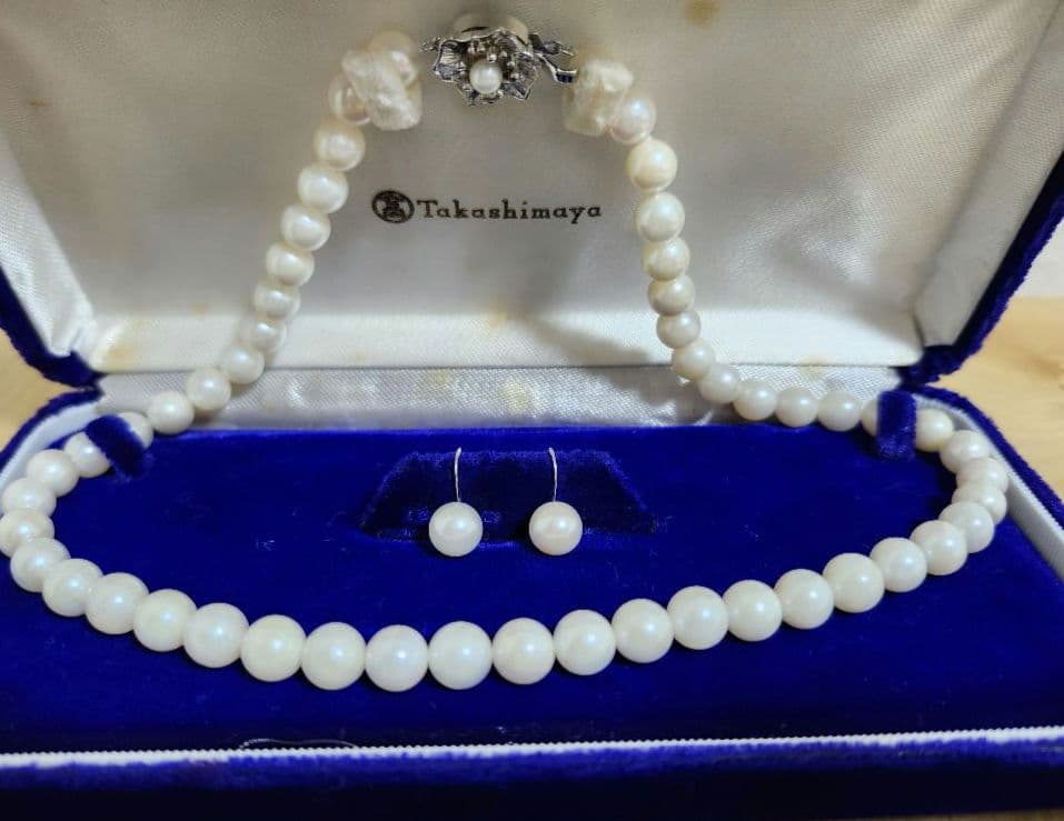 パール ネックレス イヤリング セット Takashimaya