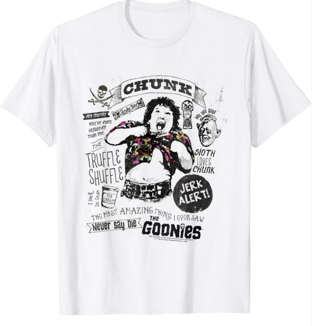 【映画グーニーズ】チャンク　新品Tシャツ 希少　海外輸入品 Lホワイト 映画グーニーズ】チャンク 新品Tシャツ 希少 海外輸入品 L