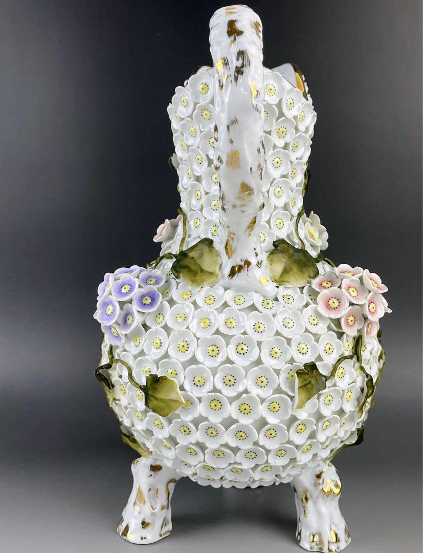 【ちかちゃん専用】マイセン スノーボール風 約３０cm 花瓶 ピッチャー 水差し ちかちゃん専用】マイセン スノーボール風 約30cm 花瓶