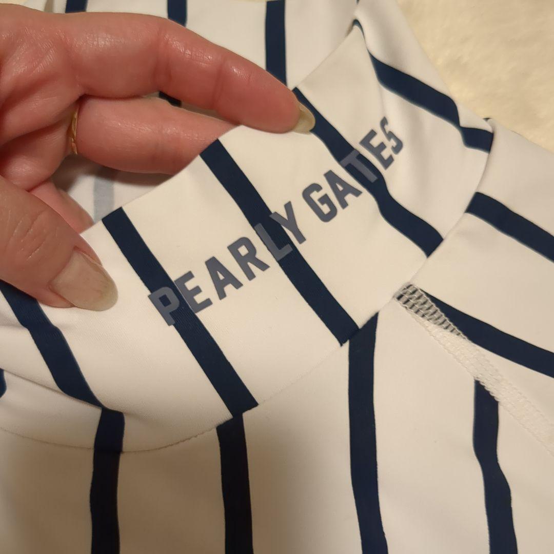 PEARLY GATES　モックネック　インナー　ストライプ