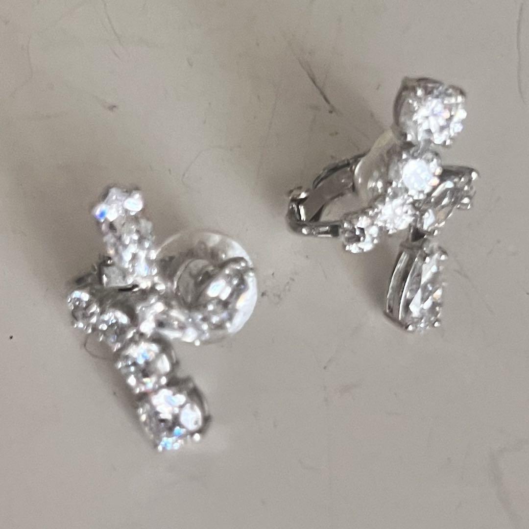 Millenia clip earrings, Square cut, White, Rhodium plated