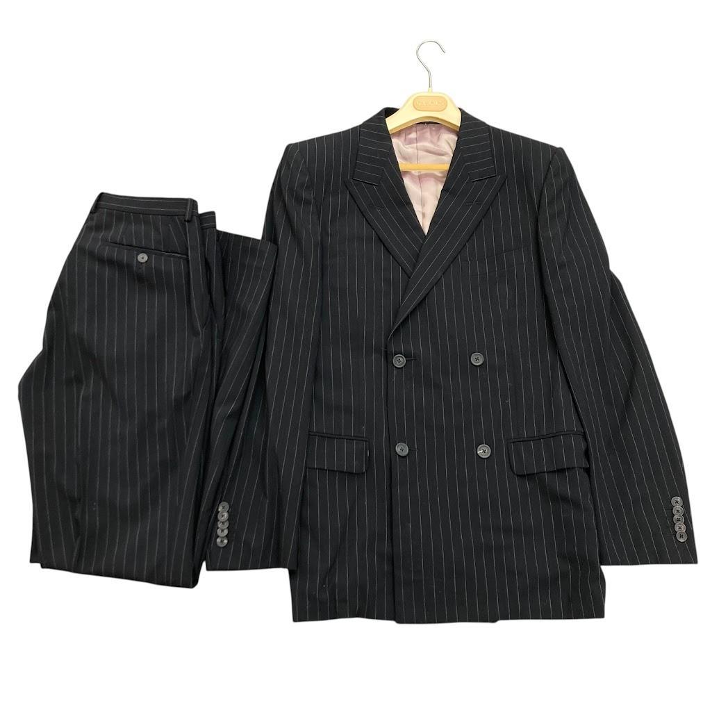 GUCCI グッチ ダブル スーツ セットアップ ストライプ ブラック