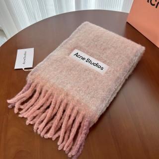 本日発送Acne Studiosーピンクですの羊驼毛ミックスカラーマフラー