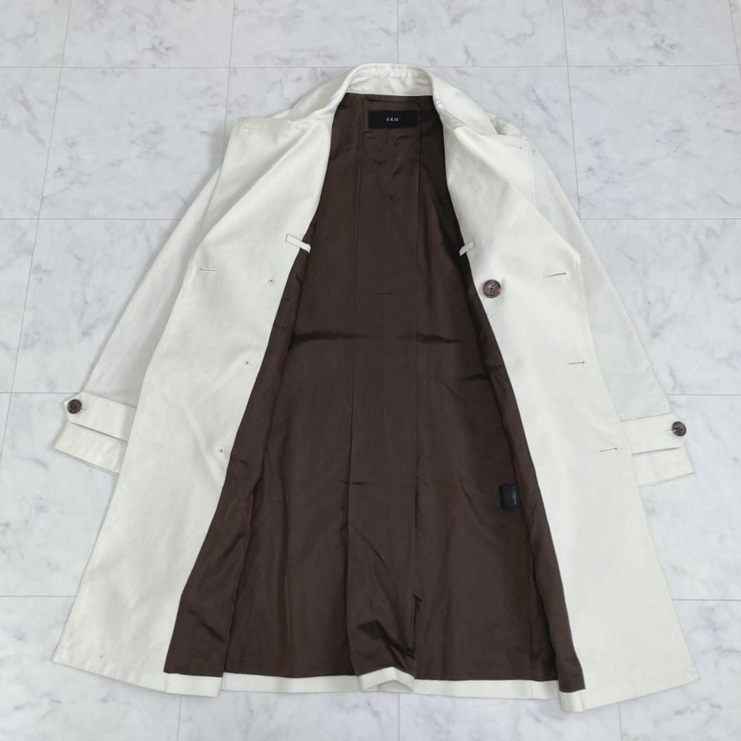 AKM 【C046】 washed satin trench coat
