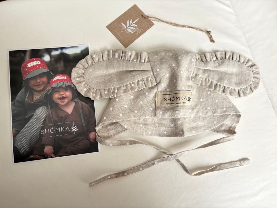 ♥ shomka linen puppy bonnet 45cm新品、♥