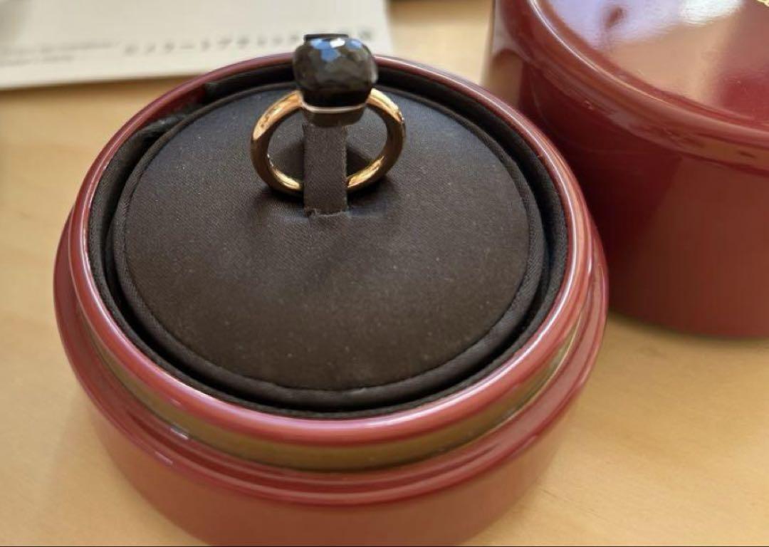 Pomellato スモーキークォーツ×18RG NUDO RING
