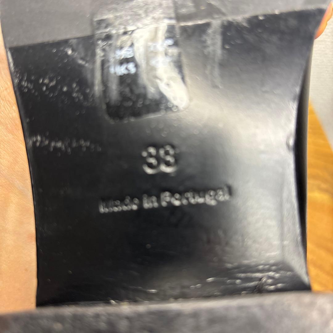 COS黒 レザー 革サイドゴアブーツ38 COS黒 レザー 革サイドゴアブーツ38