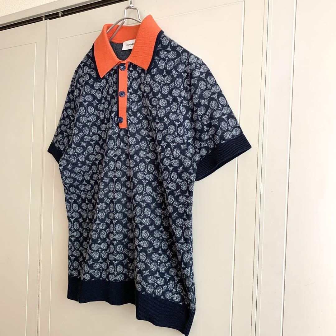 【定番人気モデル】COACH コーチ 総柄ポロシャツ シグネチャーピケC3668 COACH - coach シグネチャー柄ポロシャツの通販 by TK｜コーチ