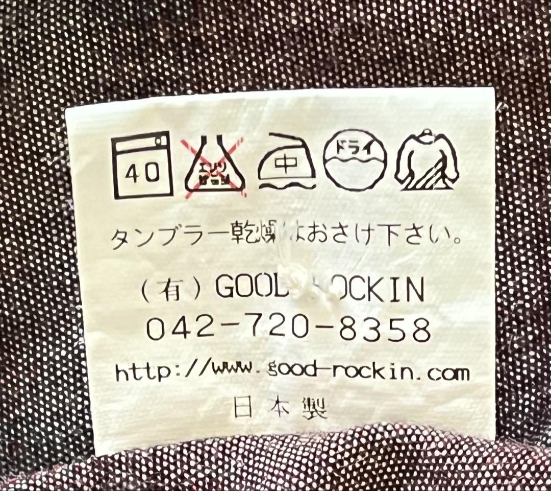 ♦️スウィートロッキン　シャツ　かすり　Mサイズ　グッドロッキン