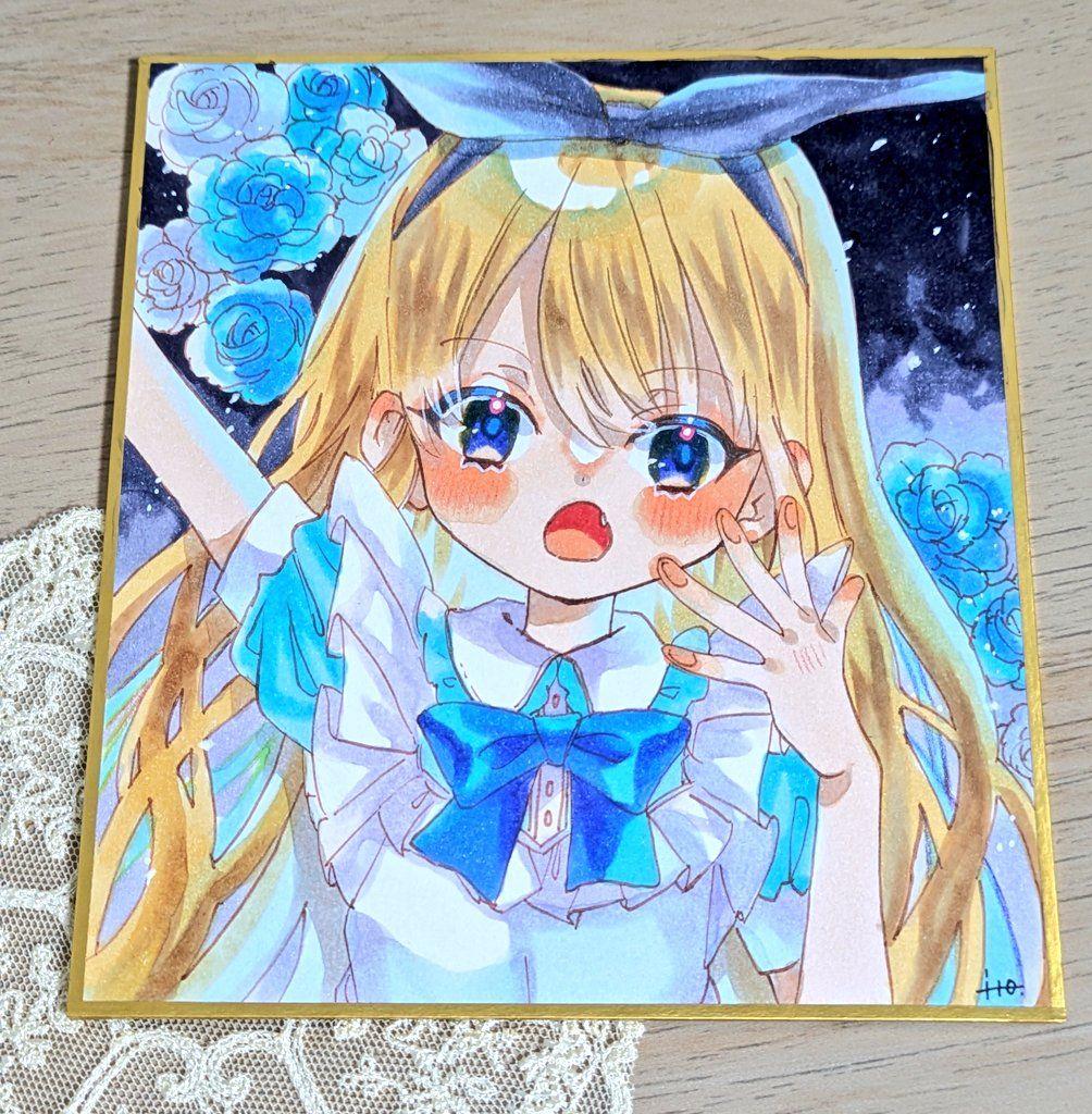 手描き　オリジナルイラスト　アナログ　manga「アリス」