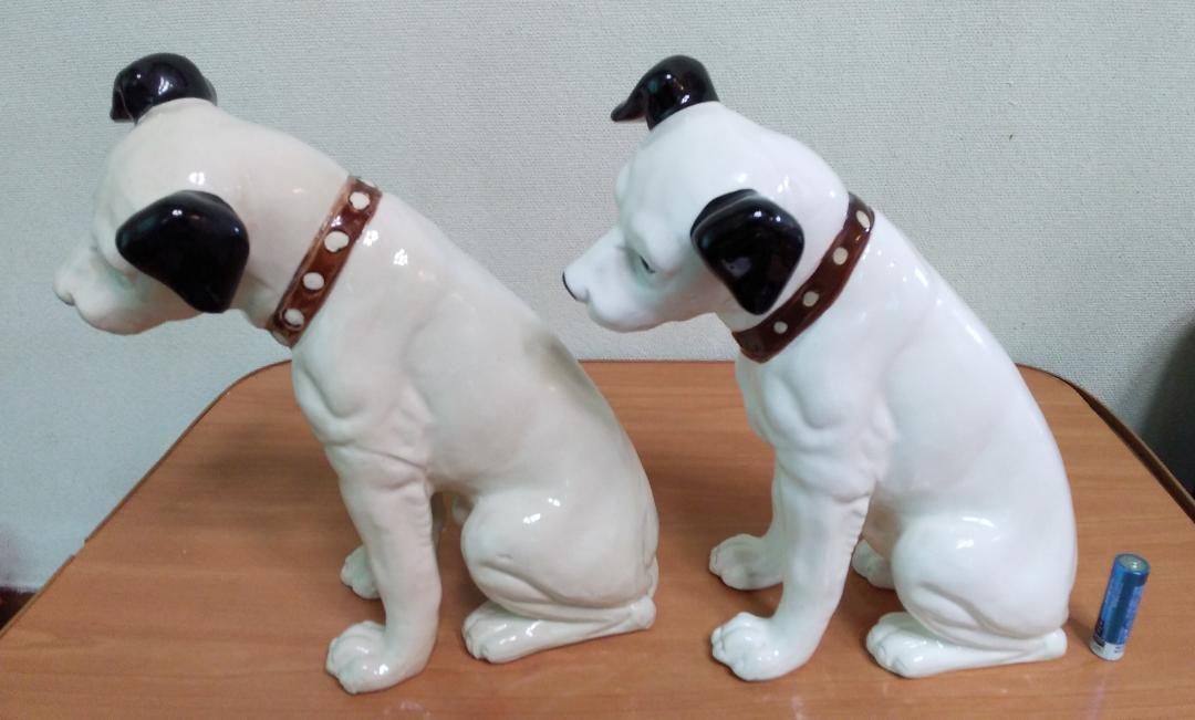 ビクター犬　ニッパー犬　31.5センチ　レア　爪付き　陶器 ビクター犬 ニッパー犬 31.5センチ レア 爪付き 陶器