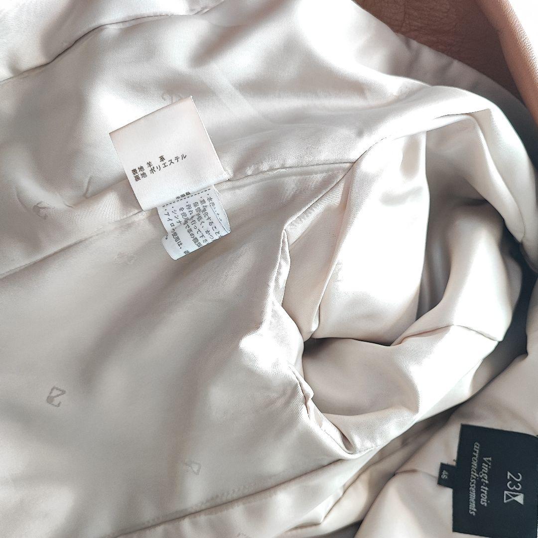 23区ラムレザージャケット羊革レディース 46(2XL相当)キャメル大きいサイズ 23区ラムレザージャケット羊革レディース 46(2XL相当)キャメル大きいサイズ