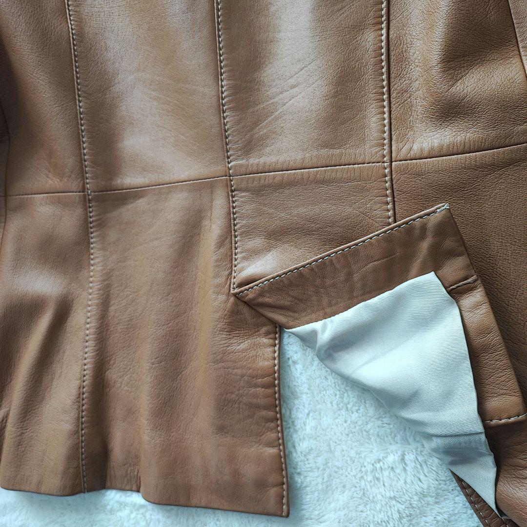 23区ラムレザージャケット羊革レディース 46(2XL相当)キャメル大きいサイズ 23区ラムレザージャケット羊革レディース 46(2XL相当)キャメル大きいサイズ