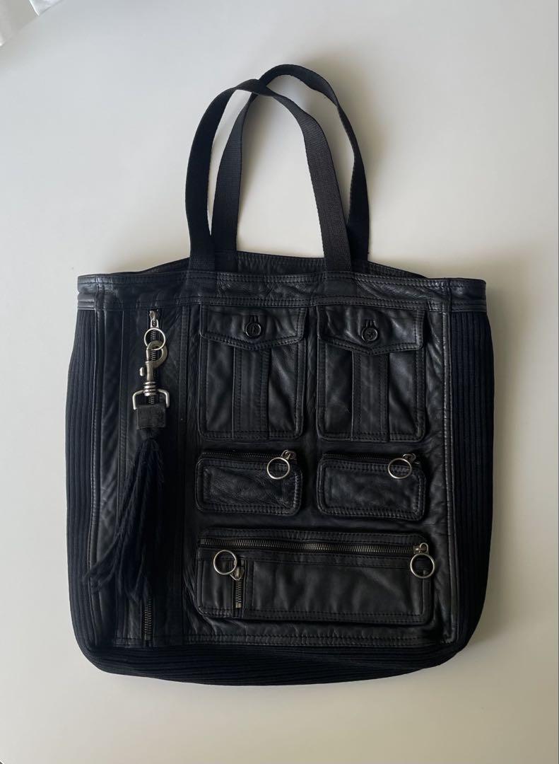 FW06 DIOR HOMME BLK Deville Leather Bag