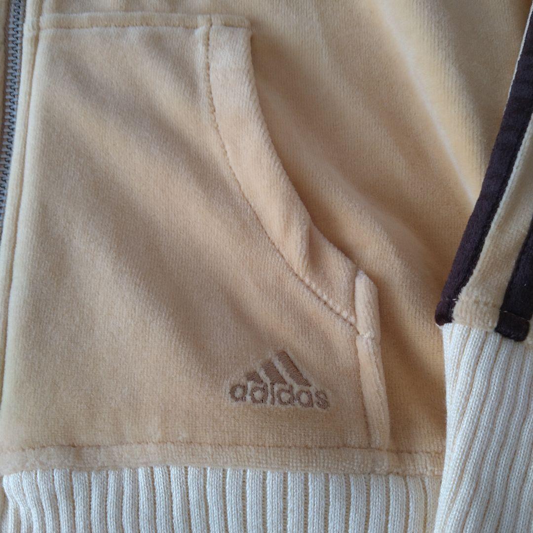 00s adidas ブラウン ジャージ トラックジャケット y2k 00s アディダス トラックジャケット ジャージ ベロア ブラウン