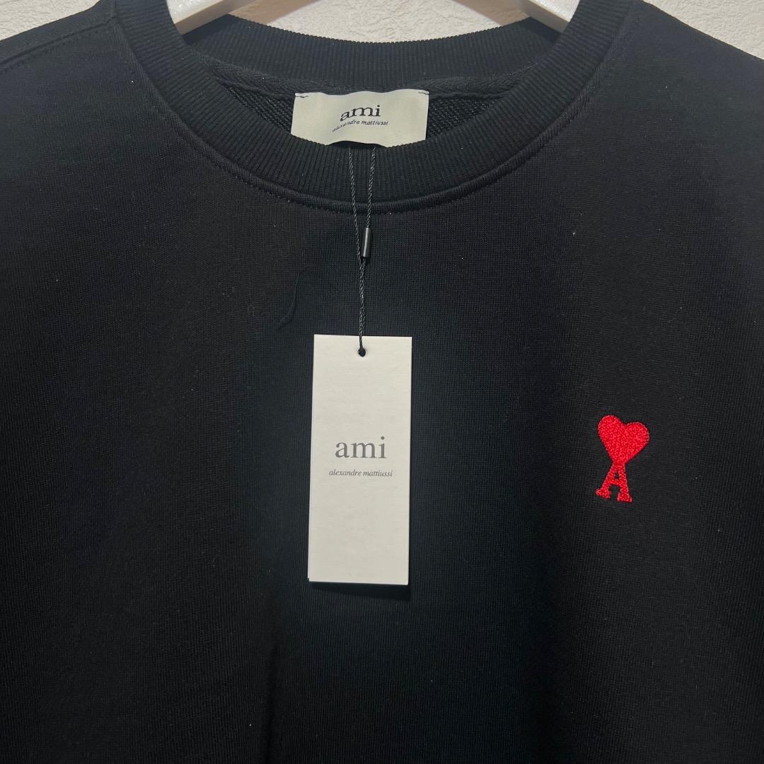 ゆうさん専用 ami アミパリス ブラックトレーナー L 新品タグ付