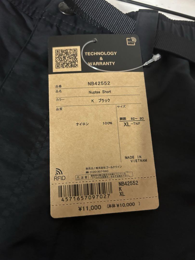 【新品】ザノースフェイス XLサイズ ヌプシショーツ　タグ付送料込　国内正規品