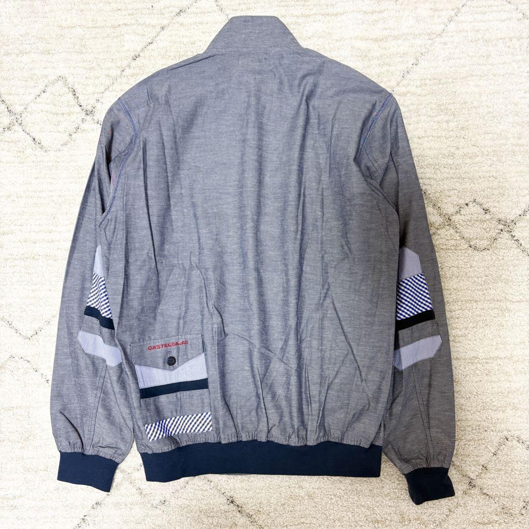 国内最安値！ CASTELBAJAC 水色 ジップアップジャケット 50（裏ファーコール メンズウェア