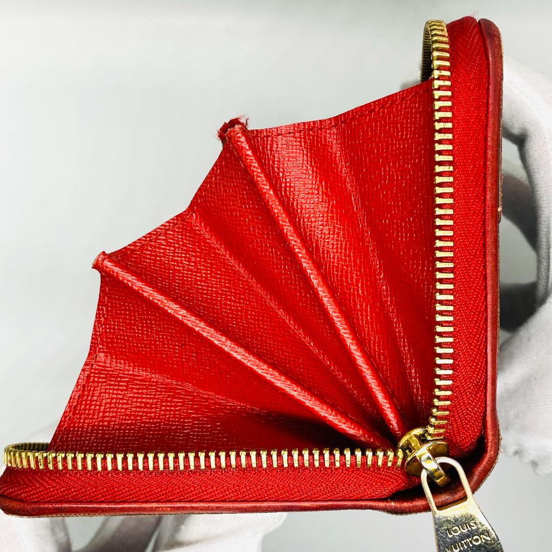 正規品 美品 ルイヴィトン モノグラム レティーロ レッド ジッピーウォレット