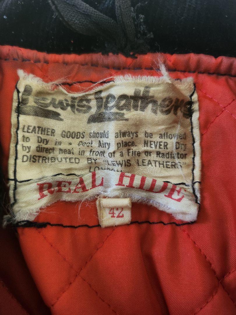 極上革質 美品 70s ルイスレザー ネイビー スーパー モンザ