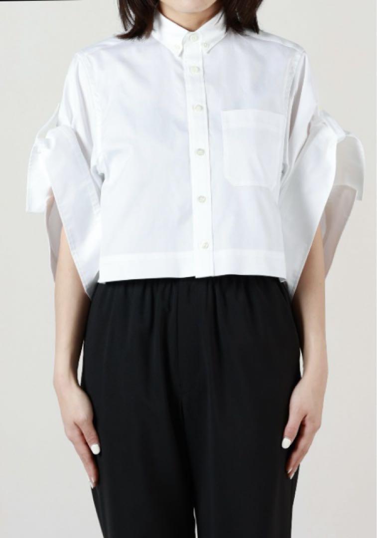 最前線の 未使用】HYKE BUTTON-DOWN BELL-SLEEVE SHIRT トップス