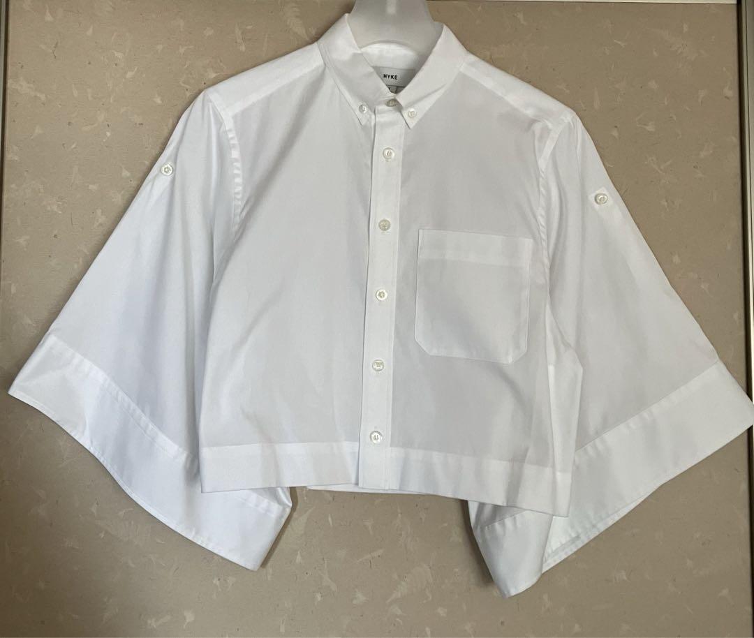 未使用】HYKE BUTTON-DOWN BELL-SLEEVE SHIRT
