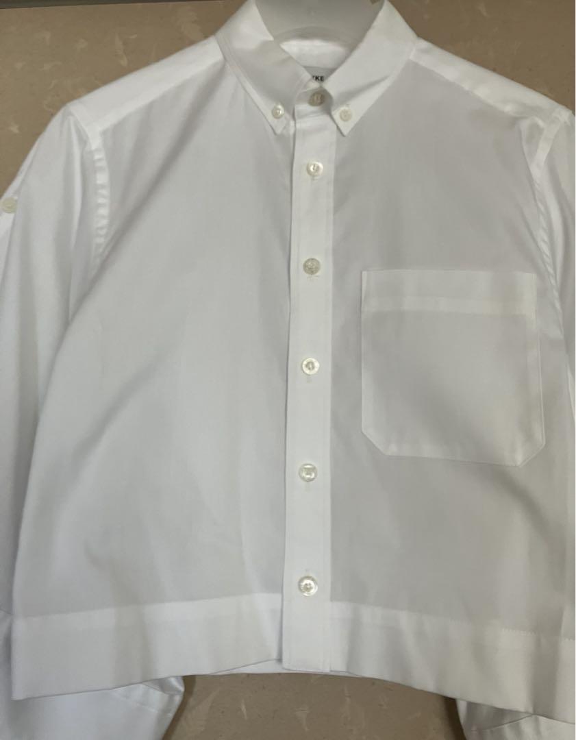 未使用】HYKE BUTTON-DOWN BELL-SLEEVE SHIRT