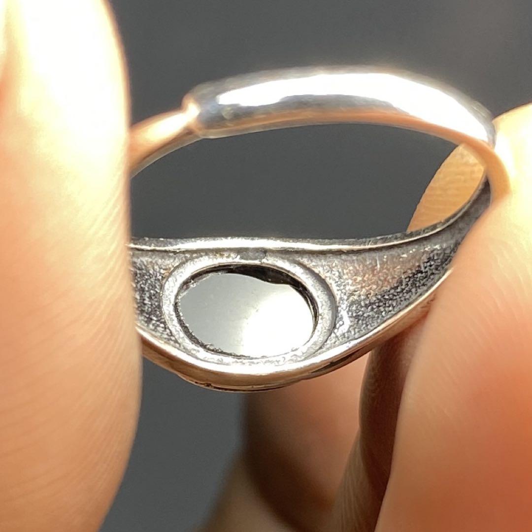 天然石リング オーストラリア産 オパール 希少種 8*6mm SV925刻印