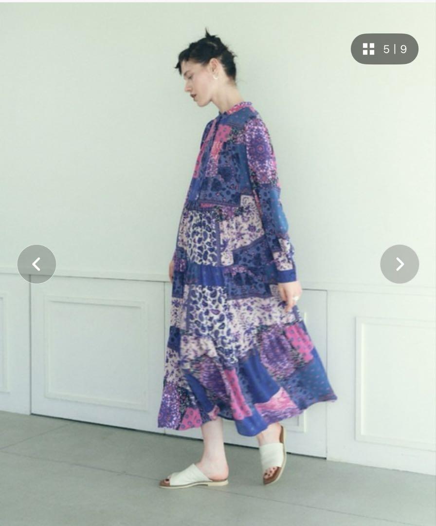 美品☆ manana suerte パッチワークプリントワンピース オーバー 5,040円