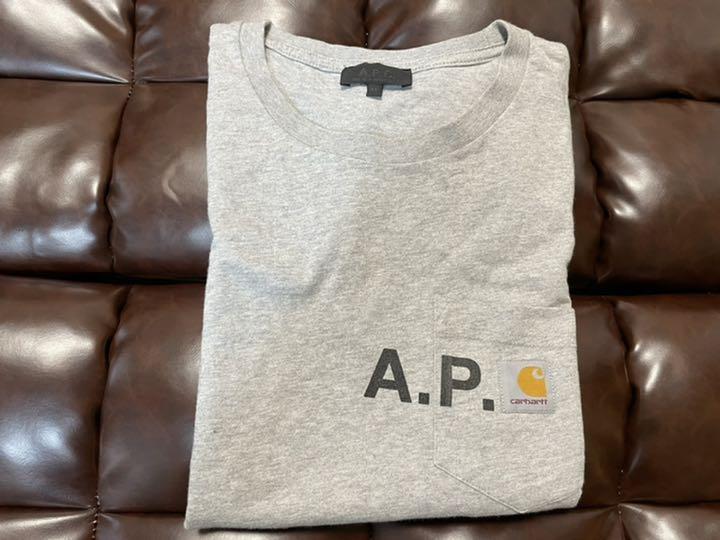 サイズXS◆A.P.C. × CARHARTT◆Wネーム◆半袖Tシャツ apc