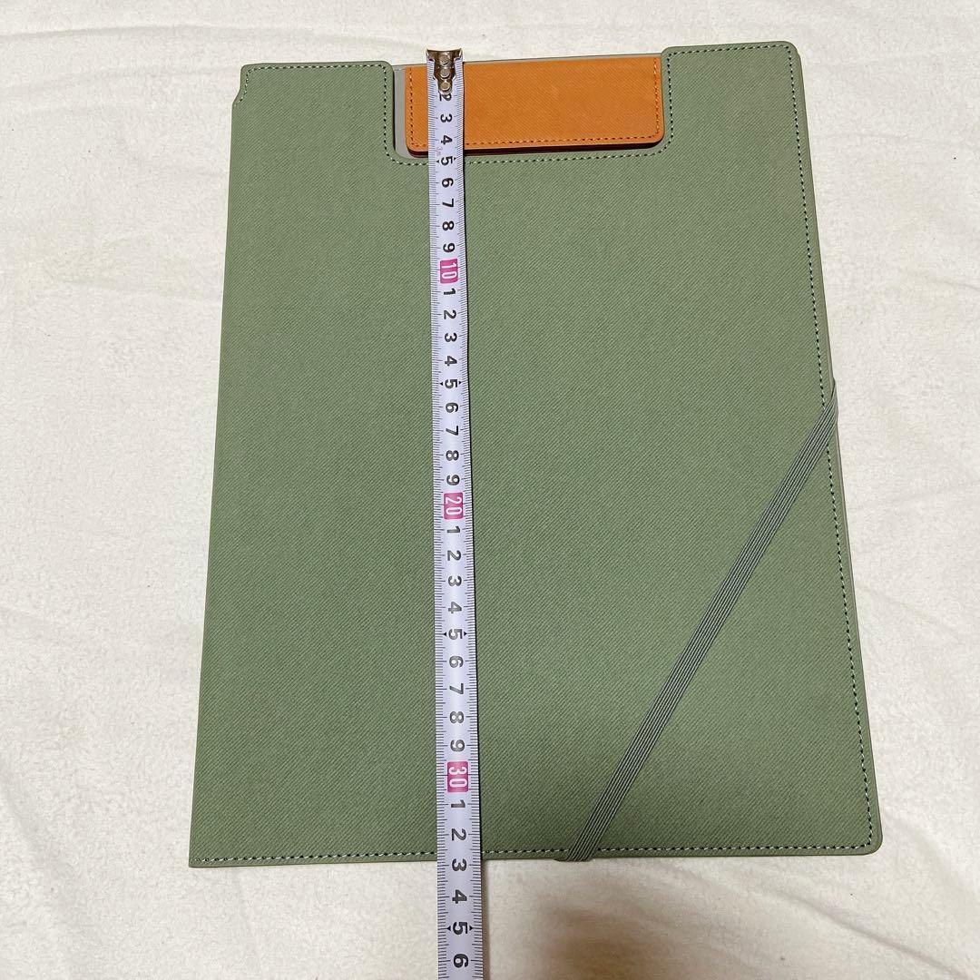 バインダー A4 多機能質感 収納 ファイルおしゃれ 表面加工 グリーン