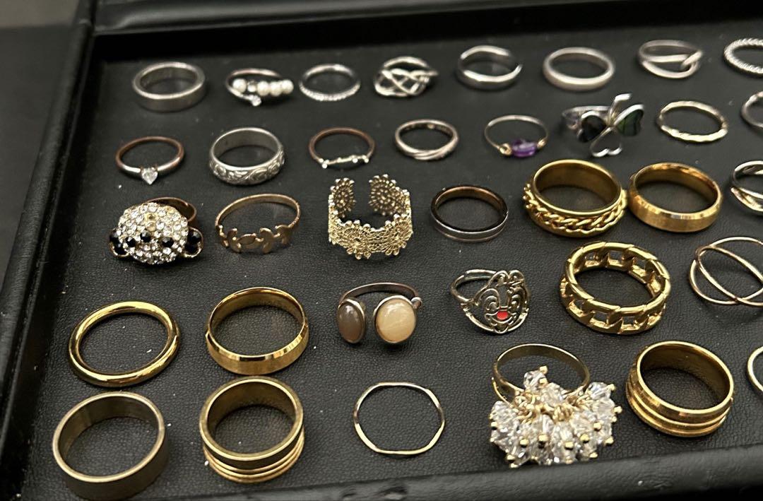 【美品】遺品整理 豪華大量 アクセサリー リング指輪 45点まとめ売り