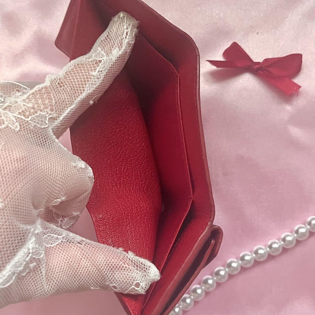 miu miu ラブレター 三つ折り財布 ハートモチーフ 正規品 美品 ミニ財布