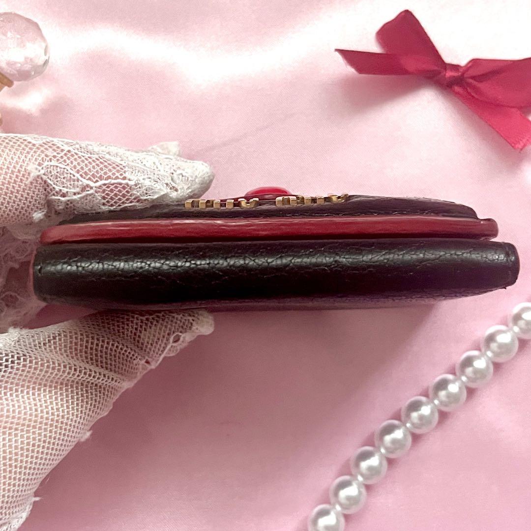 miu miu ラブレター 三つ折り財布 ハートモチーフ 正規品 美品 ミニ財布