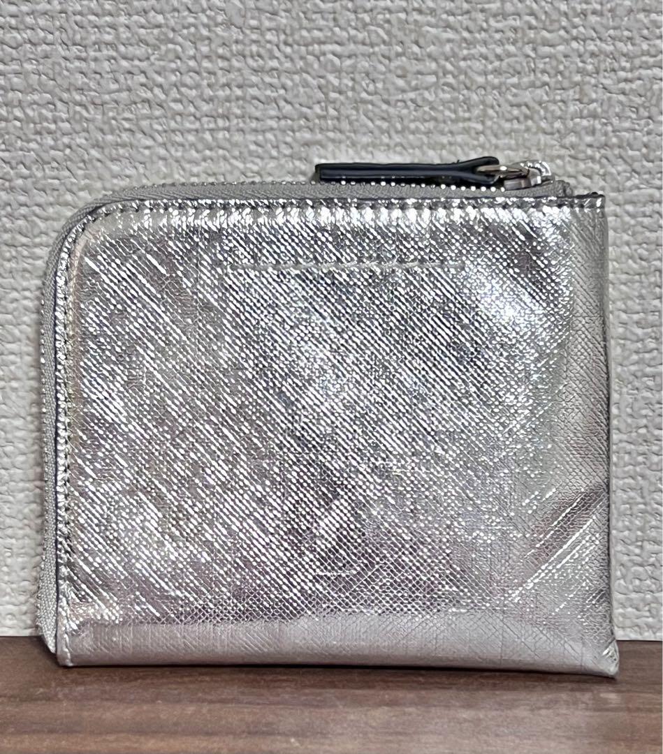 新品 MM6 メゾンマルジェラ シルバー コインケース L字ジップ