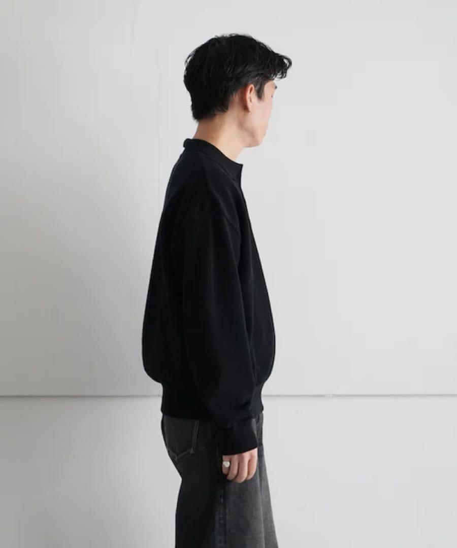 Crepuscule｜スキッパーニット Moss Stitch Skipper crepuscule 「Moss Stitch Skipper / Black」 – SISTER