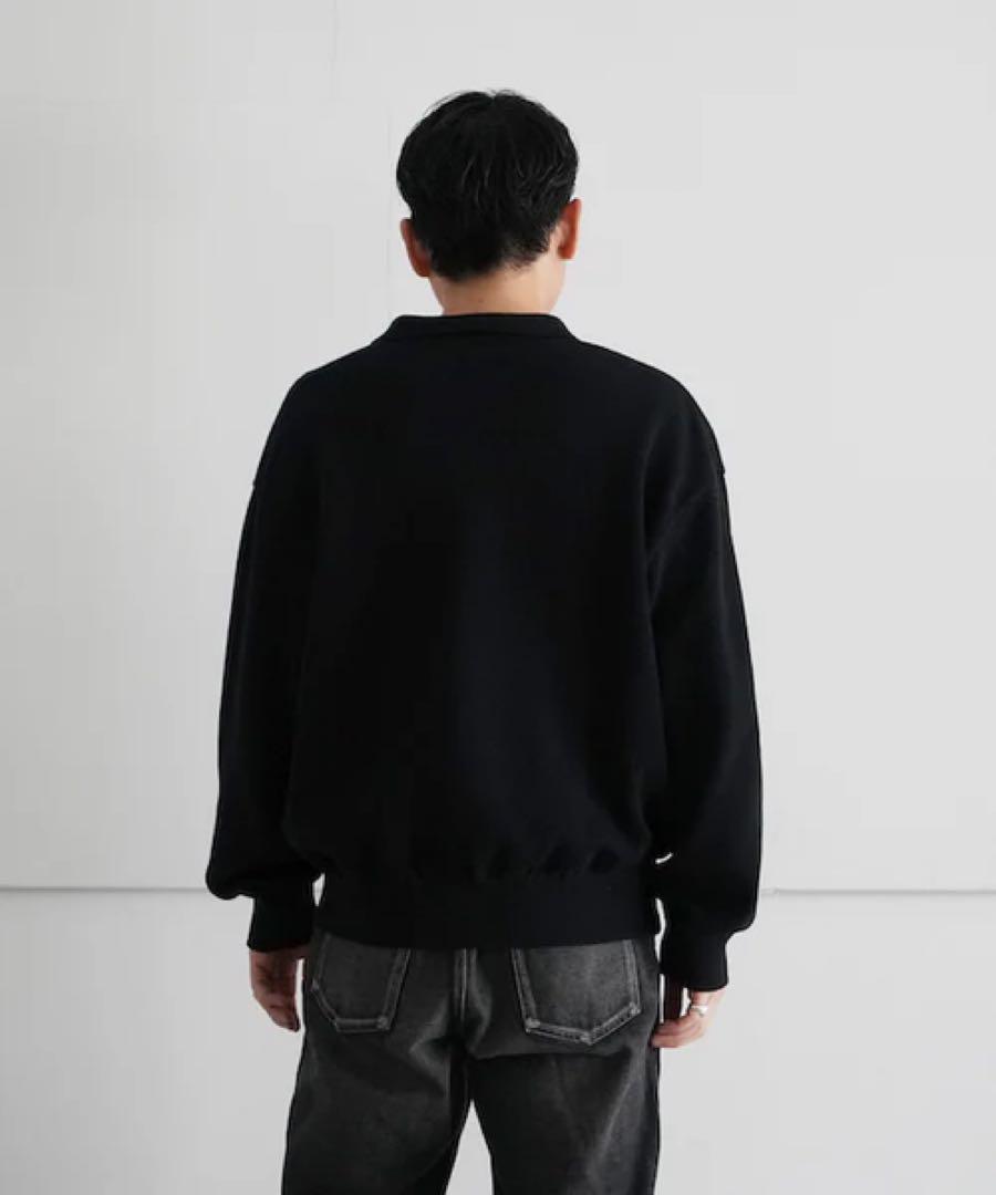 Crepuscule｜スキッパーニット Moss Stitch Skipper crepuscule 「Moss Stitch Skipper / Black」 – SISTER