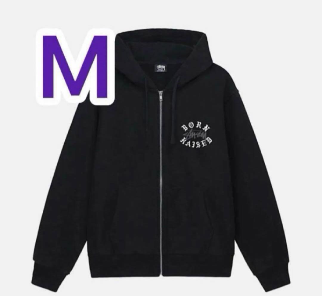 stussy BORN X RAISED LOGO ZIP HOODIE 黒 - トップスベストセラー