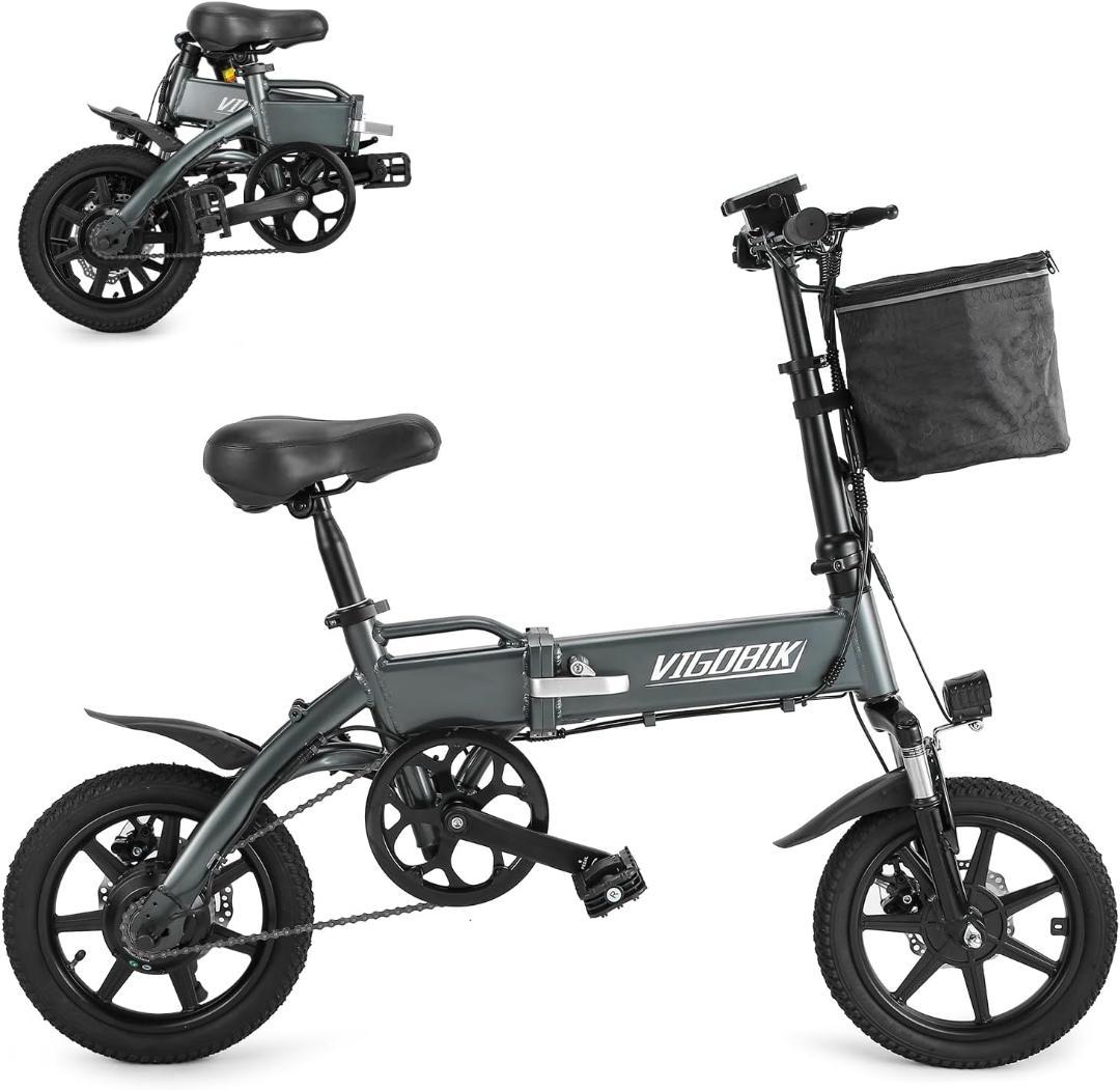 現状品 Vigobik 電動アシスト自転車 14インチ 5段アシスト