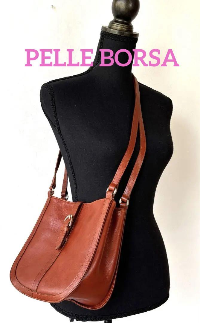 PELLE BORSA ペレボルサ　ブラウン ショルダーバッグ番号36827BR