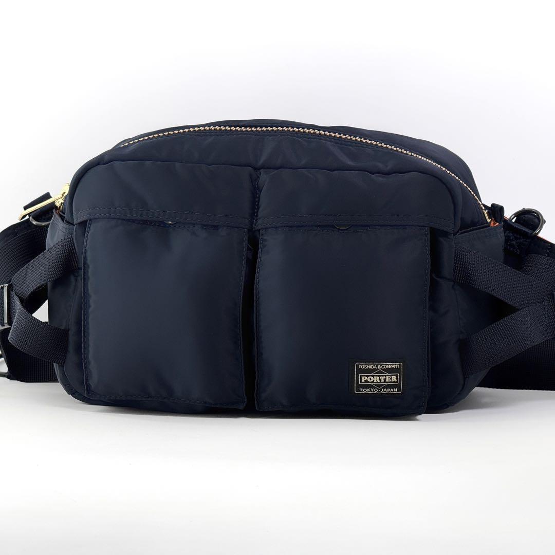 Y988 【現行販売品／美品】ポーター／タンカー　ボディバッグ　ヒップバッグ　紺