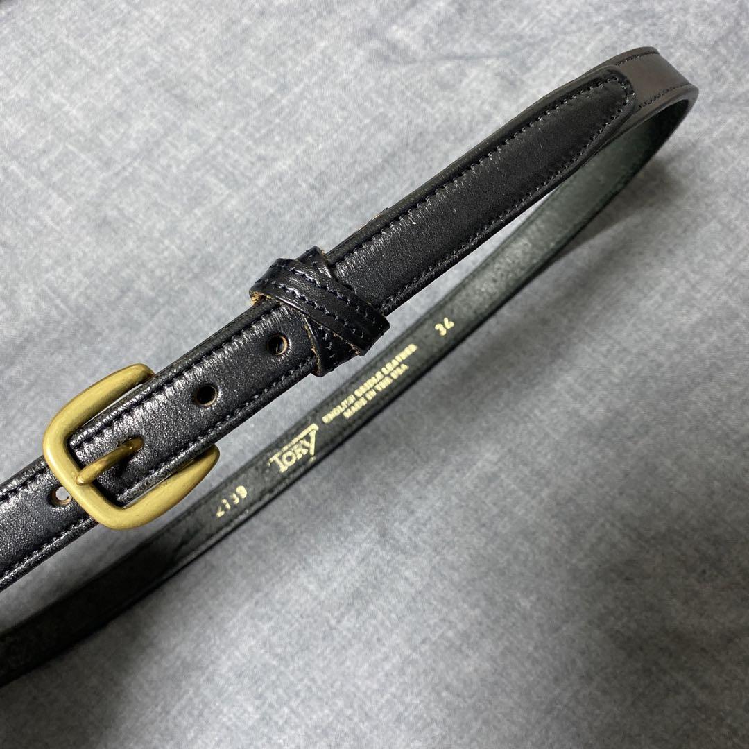 アルフォート様用34 tory leather ブラック/ゴールド トリーレザー