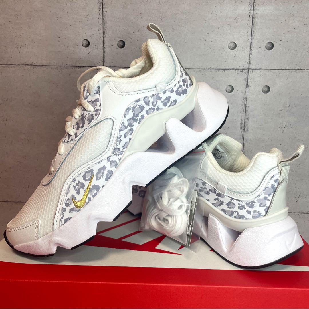 NIKE RYZ365 2 厚底　24.5cm ホワイト　ヒョウ柄　アニマル柄