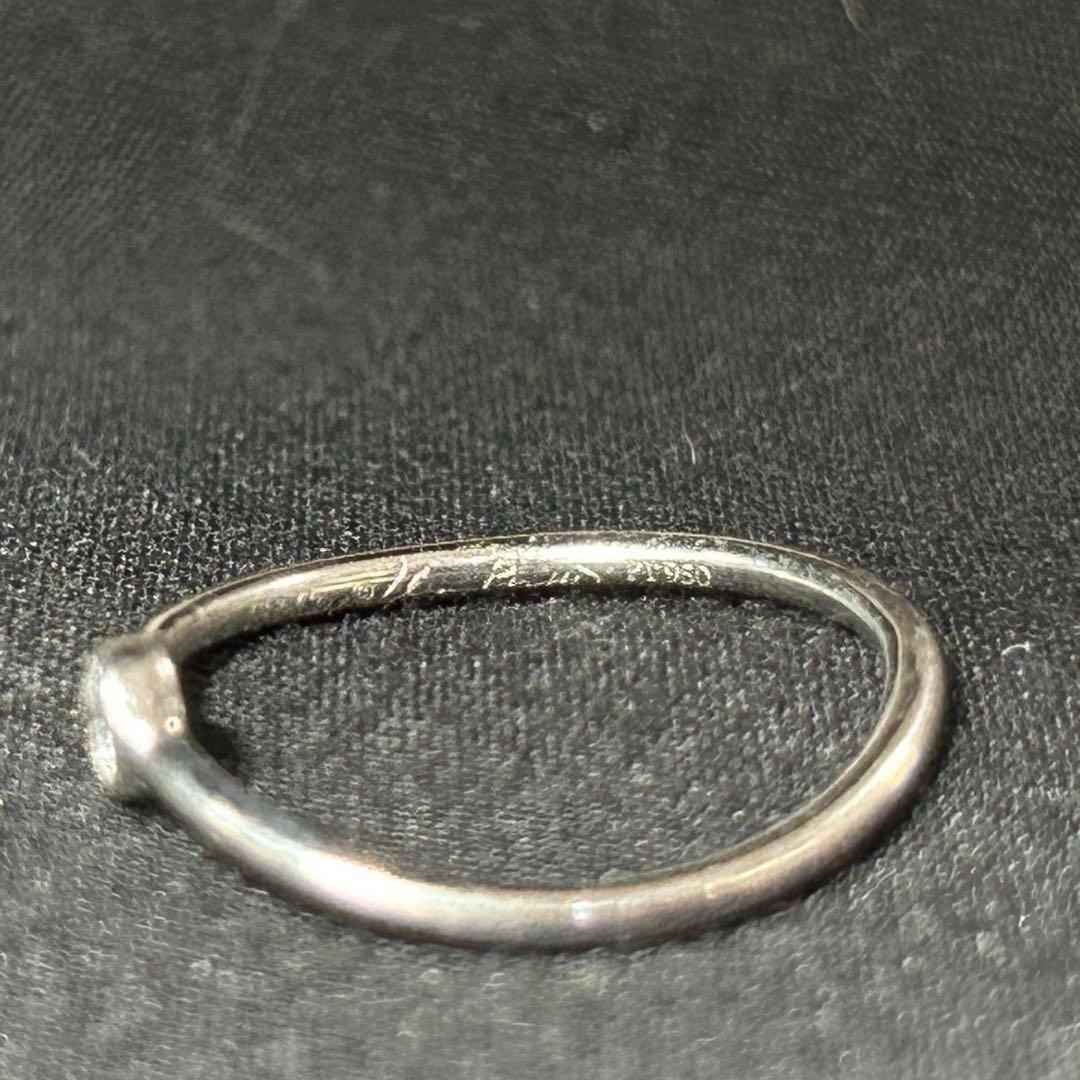 【極美品】ティファニーウェーブシングルロウリングプラチナ5号現行品