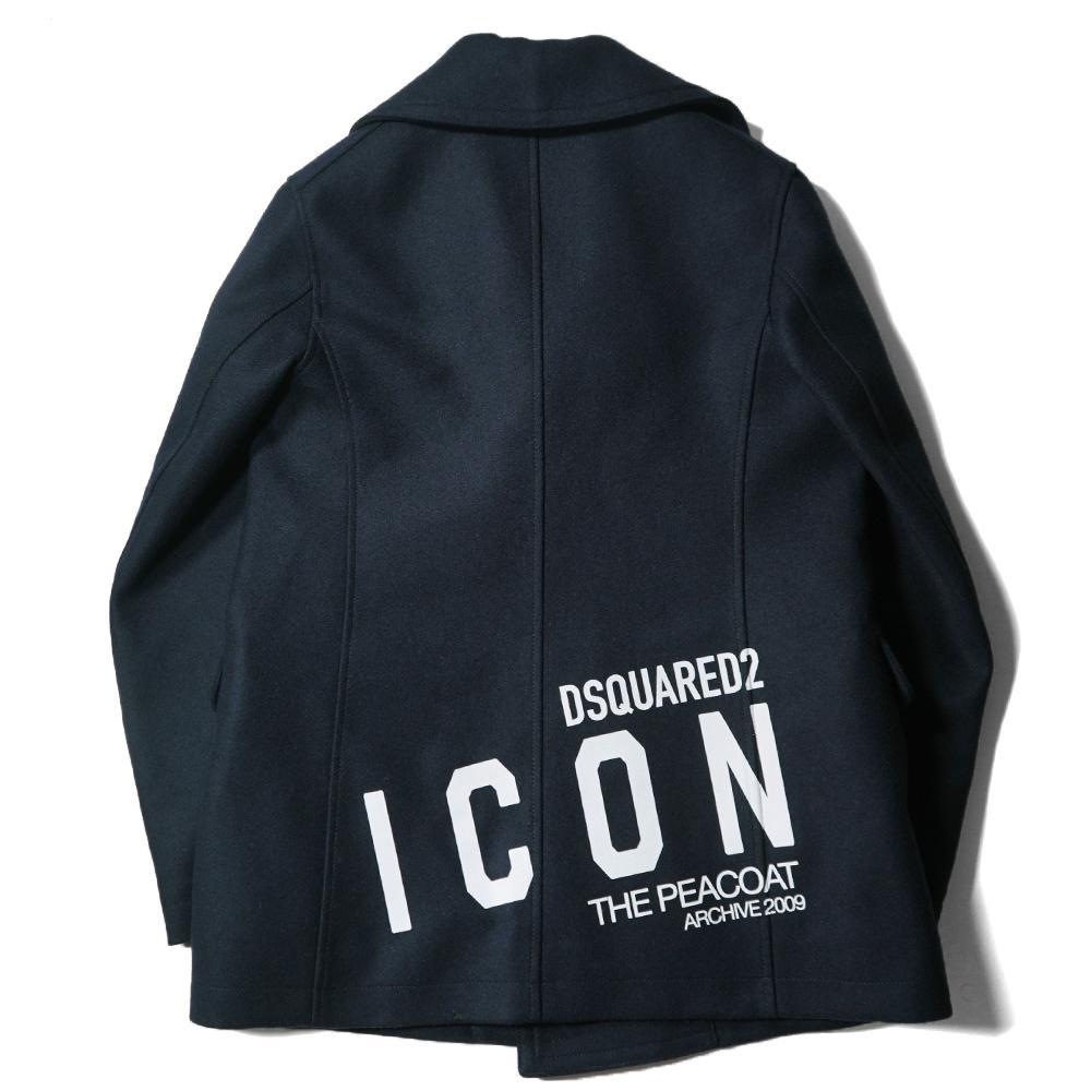 新品18万 ディースクエアード DSQUARED2 限定ICONメルトンPコート