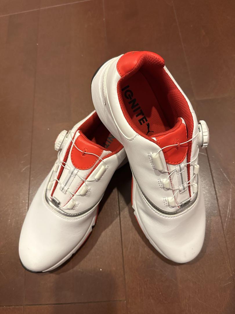 PUMA IGNITE ゴルフシューズ ホワイト/レッド 6,000円